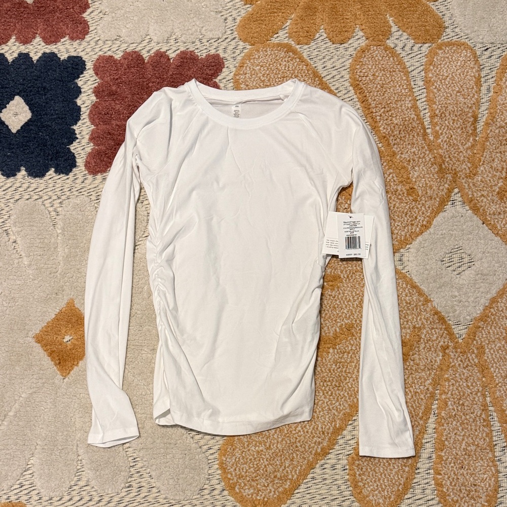 Beyond Yoga Featherweight Long Sleeve White Shirt